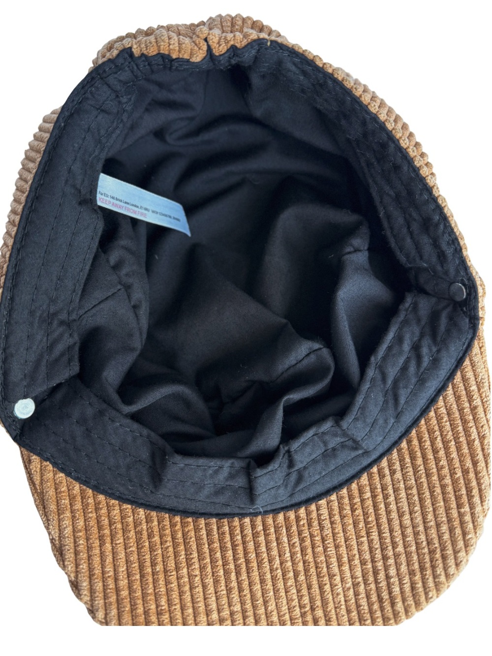 Corduroy Newsboy Hat Brown Baker Boy Cap Women’s One Size Cottagecore Fall - Picture 5 of 6